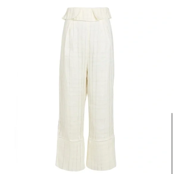 New! Cult Gaia Elle Cream Linen Pantsxxs